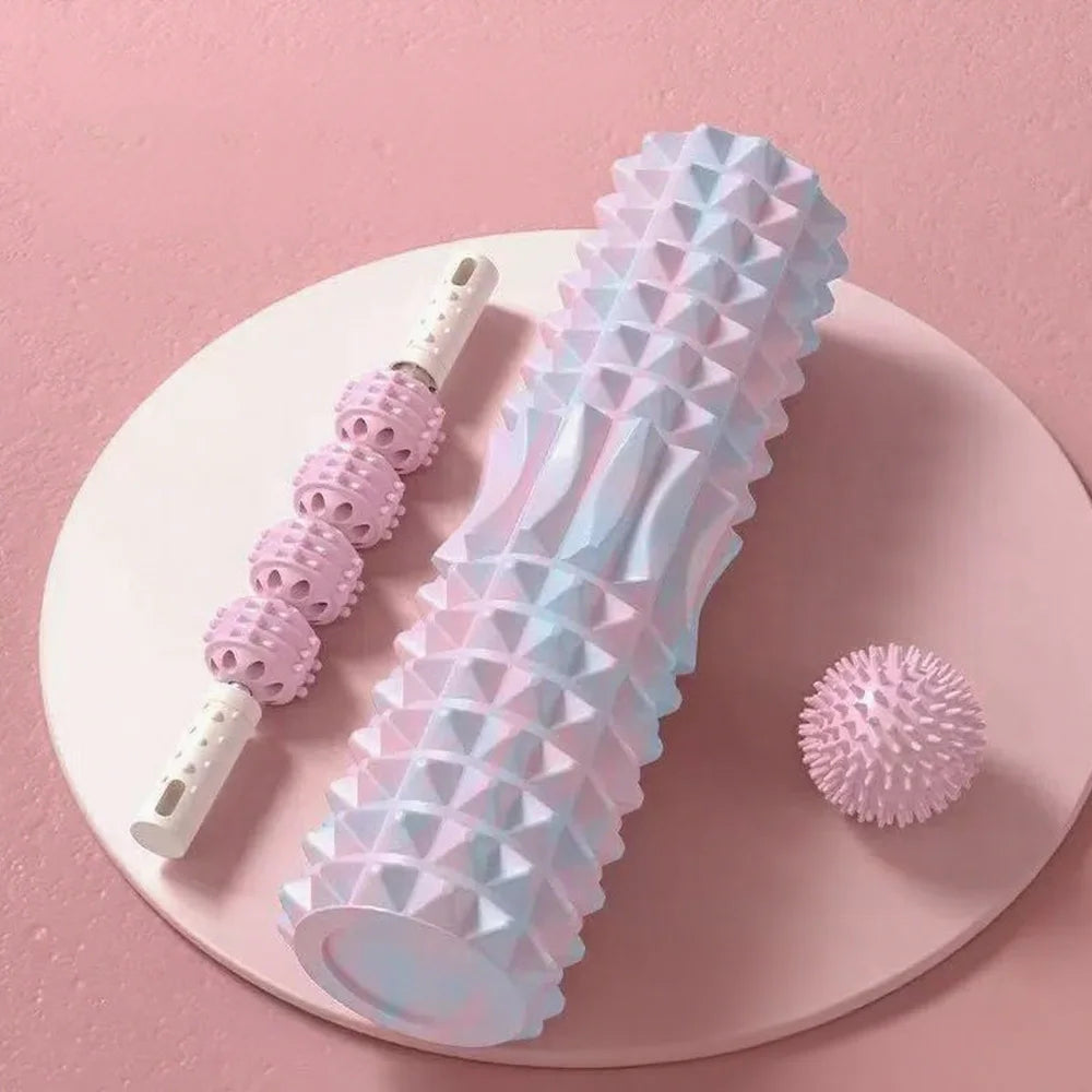 Three Piece Foot Massage Set With Ball Roller Foam Roller