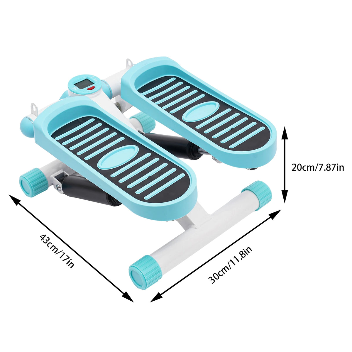 Portable Hydraulic Mini Stepper With Resistance Bands And LED Display