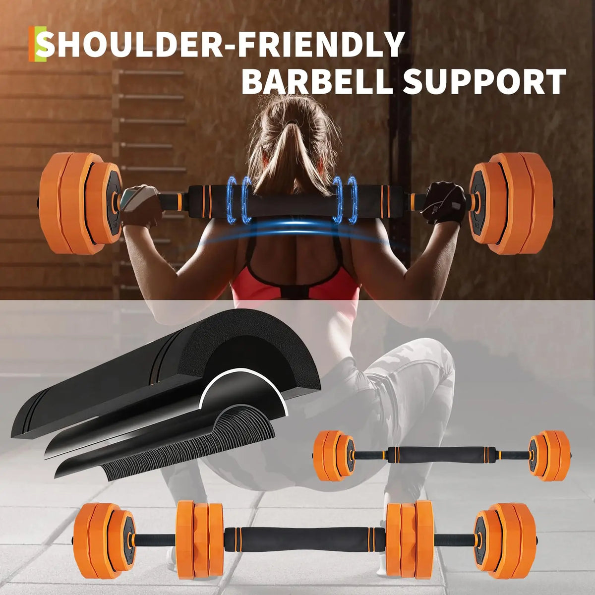 Adjustable Dumbbells 4In1 Home Gym Set Barbell Kettlebells