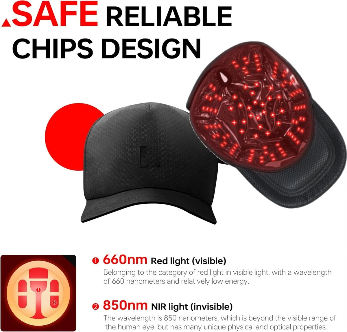 NEW Cordless Red Light Therapy Cap 660&850 nm 100pcs LED Red Light Therapy Cap Red Light Helmet for Hair Loss&Hair Growth
