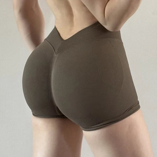 OEING Women Seamless Yoga Shorts Scrunch Butt Gym Running Wear