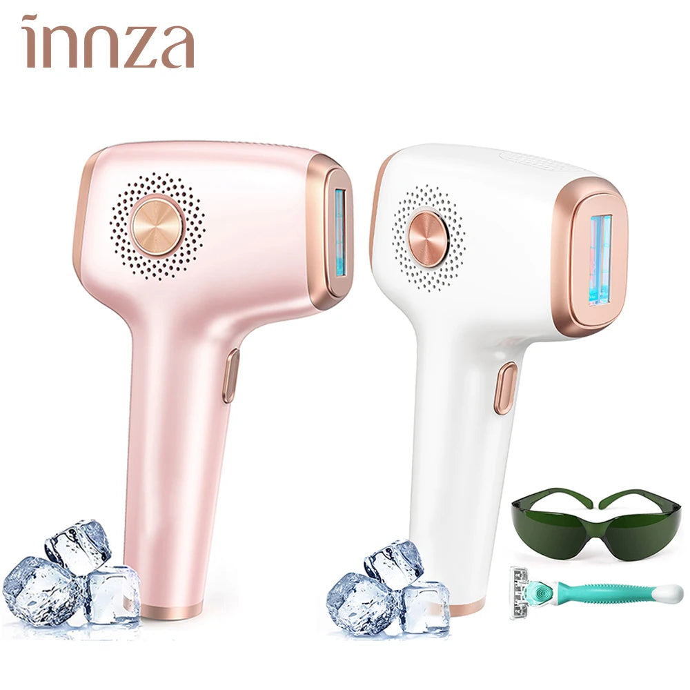 INNZA Hair Removal with Ice Cooling Care Function for Women Permanent,999,999 Flashes Painless IPL Hair Remover Device
