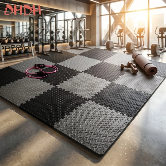 Premium Rubber Interlocking Gym Floor Mat For Anti Slip Workouts